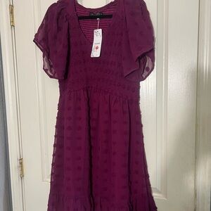 Elegant Plum/ Dark Magenta Women's Casual Dress